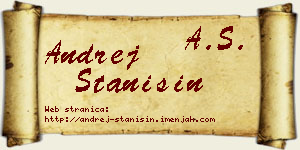 Andrej Stanišin vizit kartica
